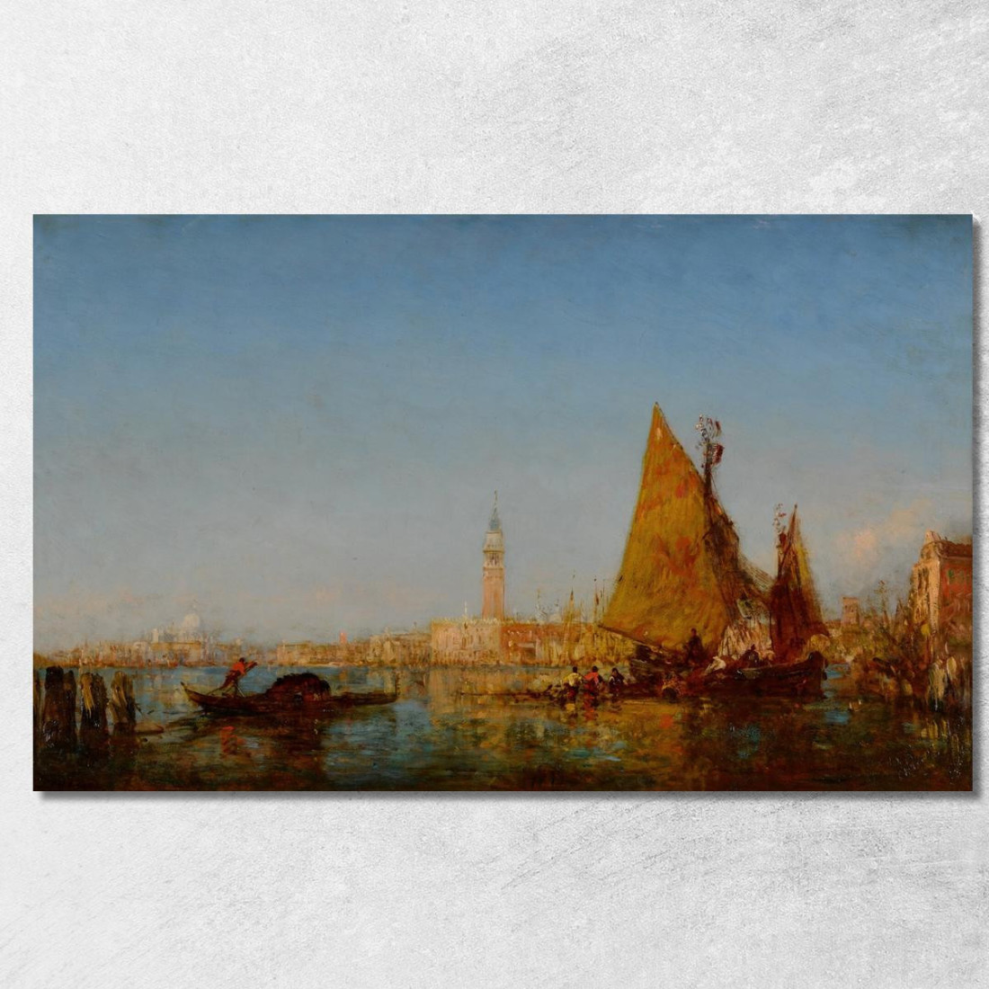 Barche Da Pesca Nel Bacino Palazzo Ducale E Il Campanile Sullo Sfondo Félix Ziem fzm33 quadro stampato su tela Barche Da Pesca Nel Bacino Palazzo Ducale E Il Campanile Sullo Sfondo Félix Ziem fzm33 quadro stampato su tela