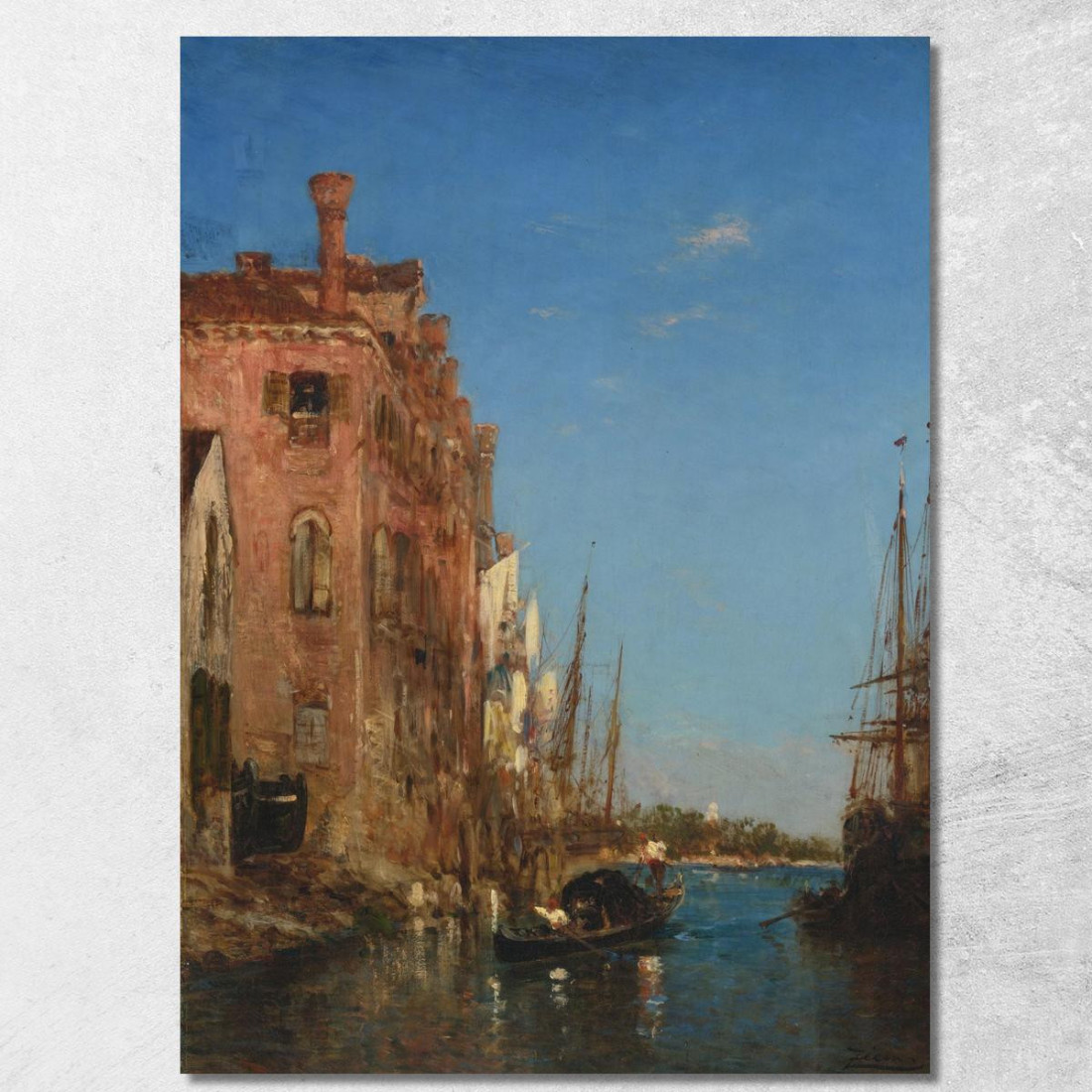 Gondola A Venezia Félix Ziem fzm41 quadro stampato su tela Gondola A Venezia Félix Ziem fzm41 quadro stampato su tela