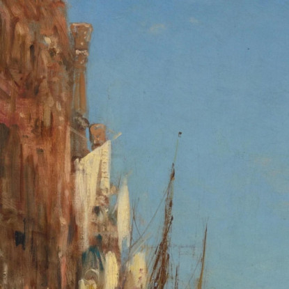 Gondola A Venezia Félix Ziem fzm41 quadro stampato su tela
