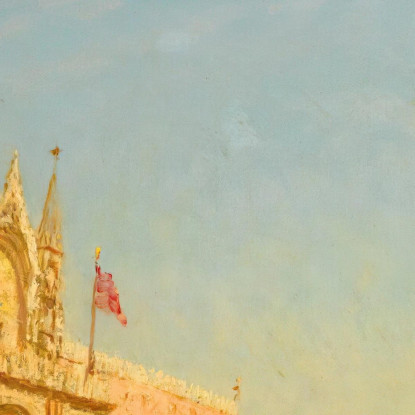 Inondazioni In Piazza San Marco Venezia Félix Ziem fzm46 quadro stampato su tela