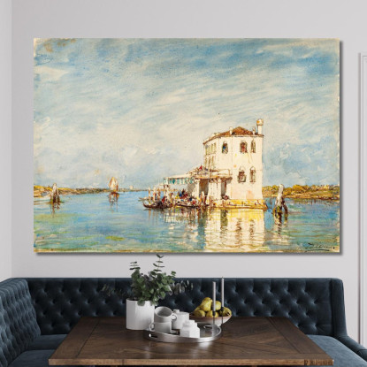 La Dogana A Venezia Félix Ziem fzm53 quadro stampato su tela