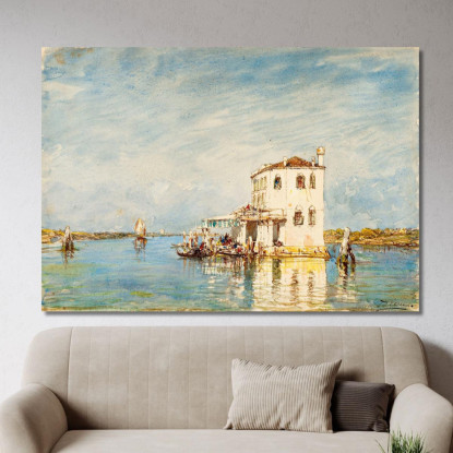 La Dogana A Venezia Félix Ziem fzm53 quadro stampato su tela
