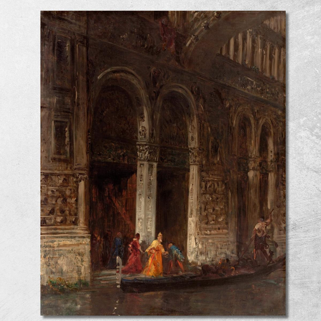 L'Uscita Del Palazzo Ducale Sotto Il Ponte Dei Sospiri Félix Ziem fzm60 quadro stampato su tela L'Uscita Del Palazzo Ducale Sotto Il Ponte Dei Sospiri Félix Ziem fzm60 quadro stampato su tela