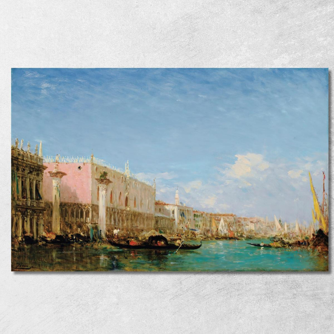Il Molo Degli Schiavoni A Venezia Félix Ziem fzm72 quadro stampato su tela Il Molo Degli Schiavoni A Venezia Félix Ziem fzm72 quadro stampato su tela