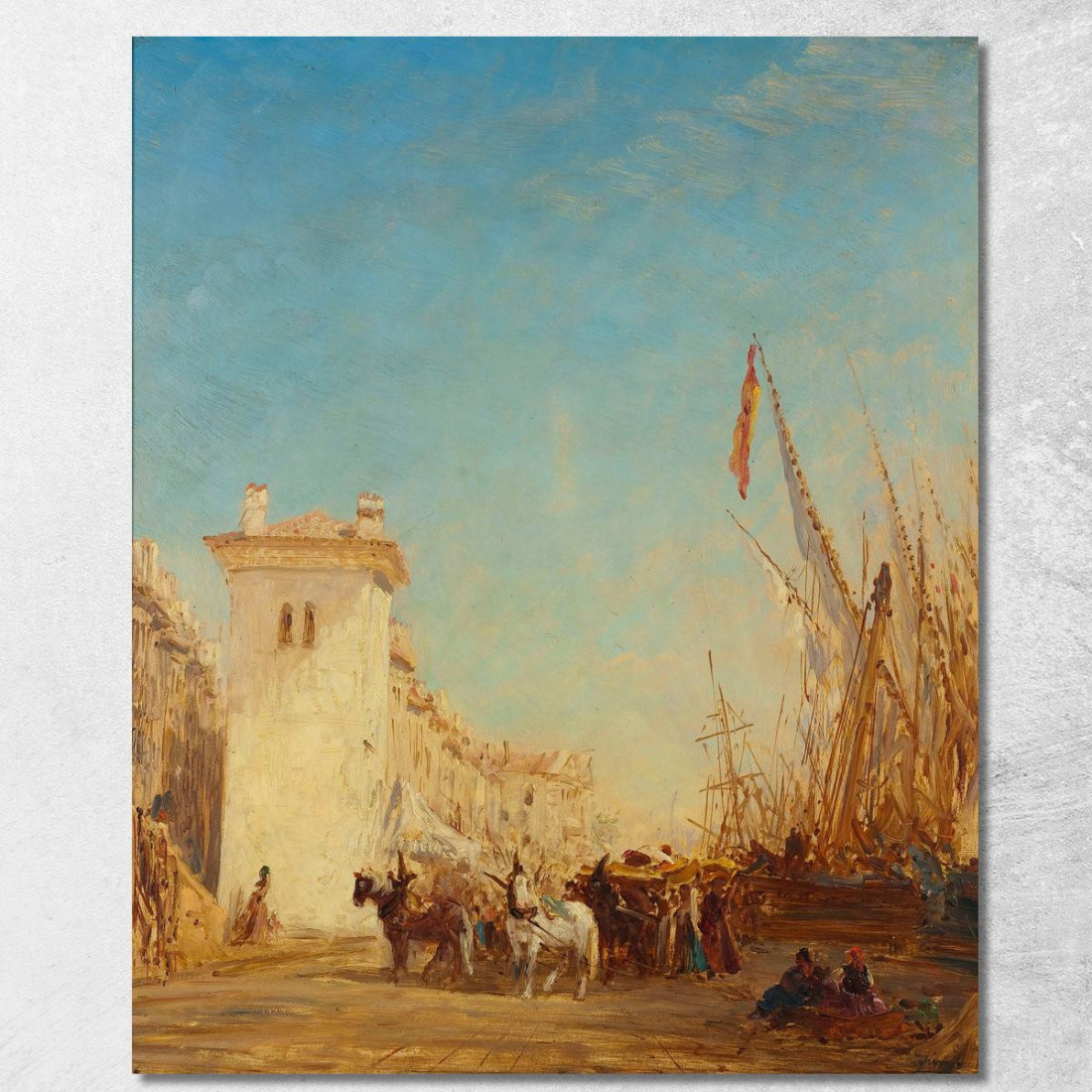Il Molo Saint-Jean A Marsiglia Félix Ziem fzm73 quadro stampato su tela Il Molo Saint-Jean A Marsiglia Félix Ziem fzm73 quadro stampato su tela