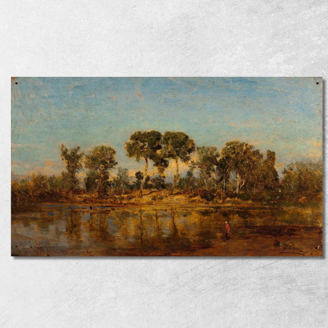 Il Rodano Tra Arles E Avignone Félix Ziem fzm74 quadro stampato su tela Il Rodano Tra Arles E Avignone Félix Ziem fzm74 quadro stampato su tela