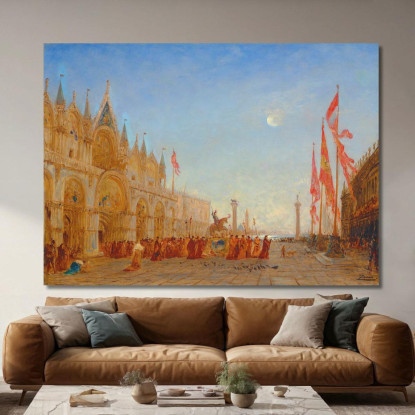 Il Trionfo Di San Giorgio Maggiore Félix Ziem fzm75 quadro stampato su tela