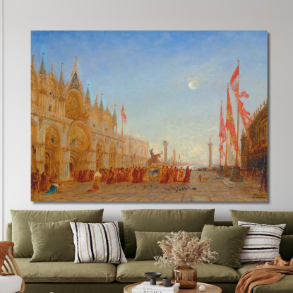 Il Trionfo Di San Giorgio Maggiore Félix Ziem fzm75 quadro stampato su tela