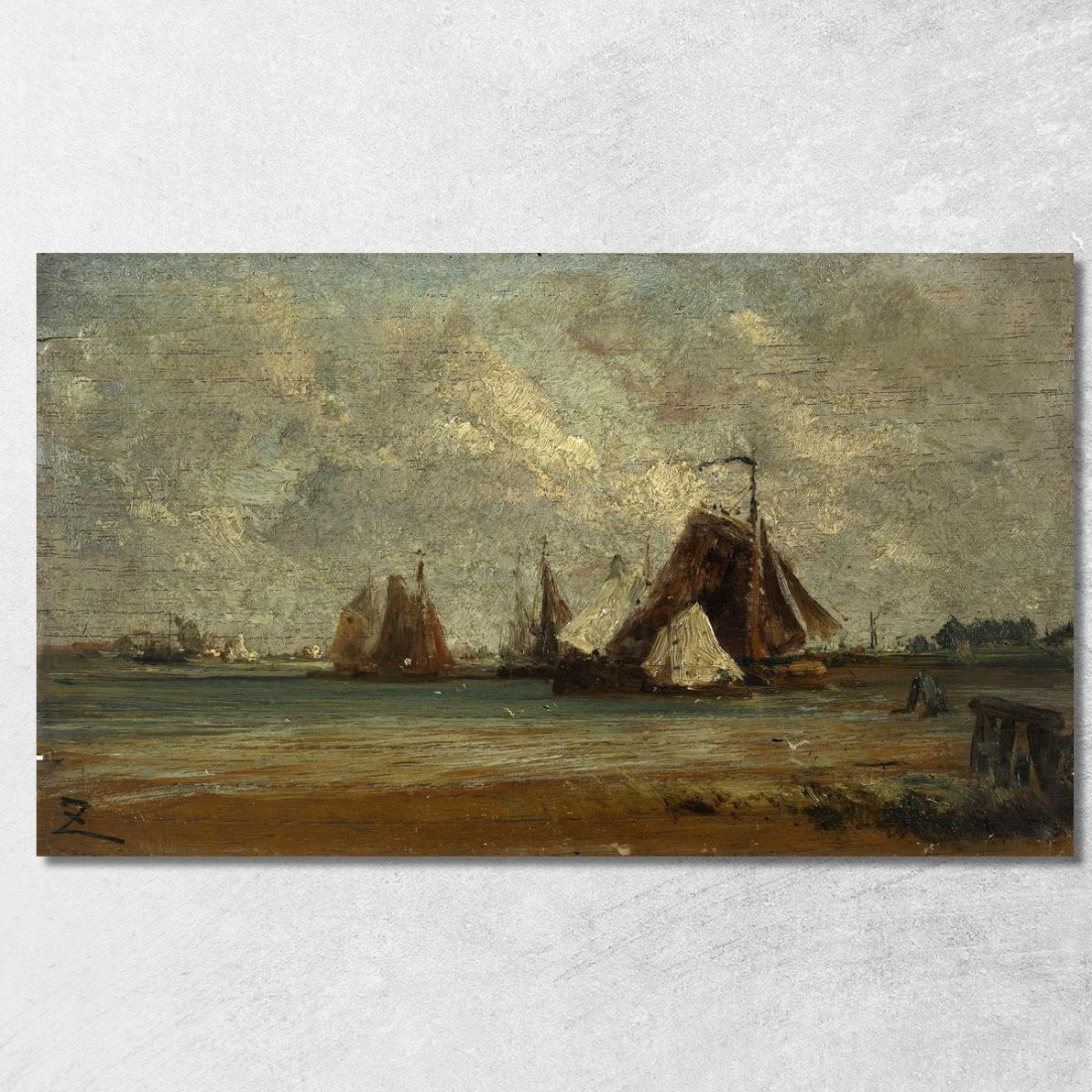 Gli Sloop Da Pesca Félix Ziem fzm84 quadro stampato su tela Gli Sloop Da Pesca Félix Ziem fzm84 quadro stampato su tela