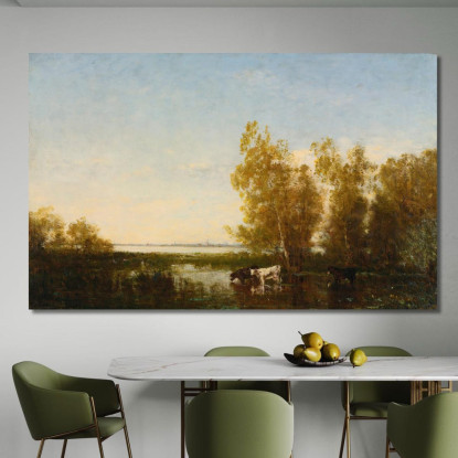 Paesaggio Olandese Félix Ziem fzm99 quadro stampato su tela