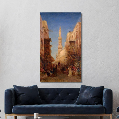 Strada Del Vecchio Cairo Félix Ziem fzm109 quadro stampato su tela