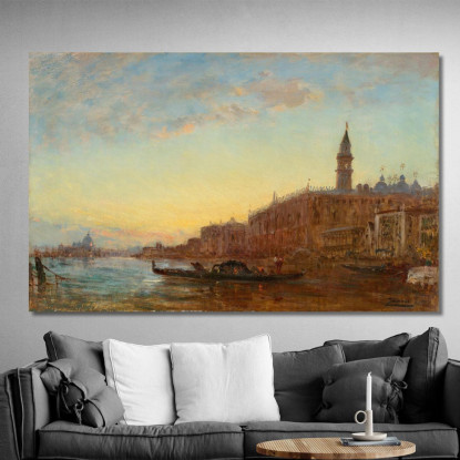 Il Canal Grande A Venezia Félix Ziem fzm123 quadro stampato su tela