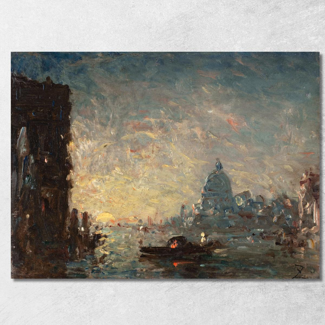 Venezia Al Tramonto Félix Ziem fzm137 quadro stampato su tela Venezia Al Tramonto Félix Ziem fzm137 quadro stampato su tela