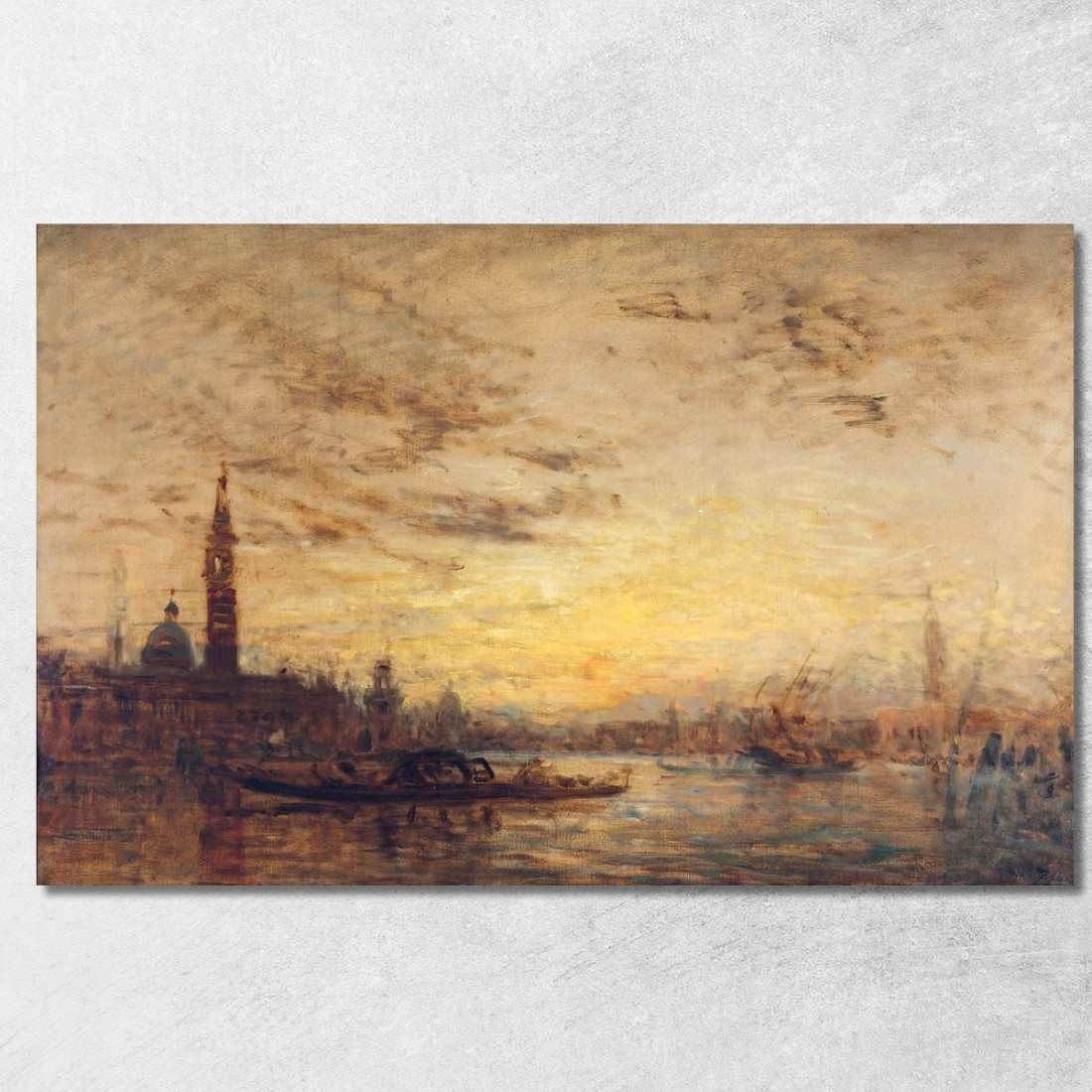 Venezia La Giudecca Al Crepuscolo Félix Ziem fzm142 quadro stampato su tela Venezia La Giudecca Al Crepuscolo Félix Ziem fzm142 quadro stampato su tela