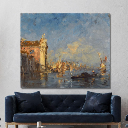 Venezia La Chiesa Dei Gesuati Félix Ziem fzm148 quadro stampato su tela