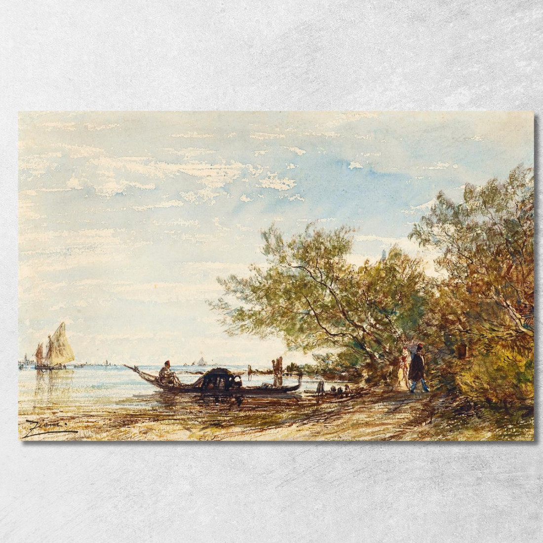 Venezia Mazzorbo Félix Ziem fzm149 quadro stampato su tela Venezia Mazzorbo Félix Ziem fzm149 quadro stampato su tela