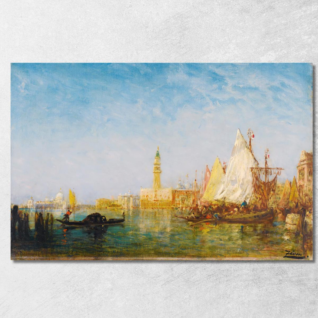 Veduta Di Venezia Con Il Palazzo Ducale Félix Ziem fzm158 quadro stampato su tela Veduta Di Venezia Con Il Palazzo Ducale Félix Ziem fzm158 quadro stampato su tela