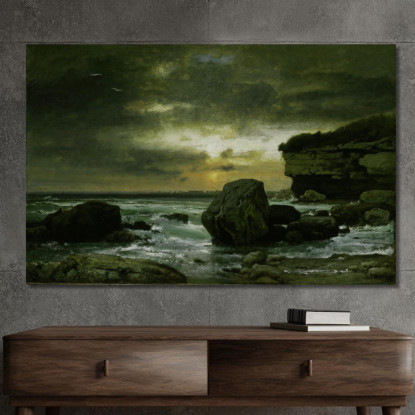 Una Marina George Inness gin1 quadro stampato su tela