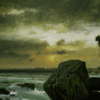 Una Marina George Inness gin1 quadro stampato su tela