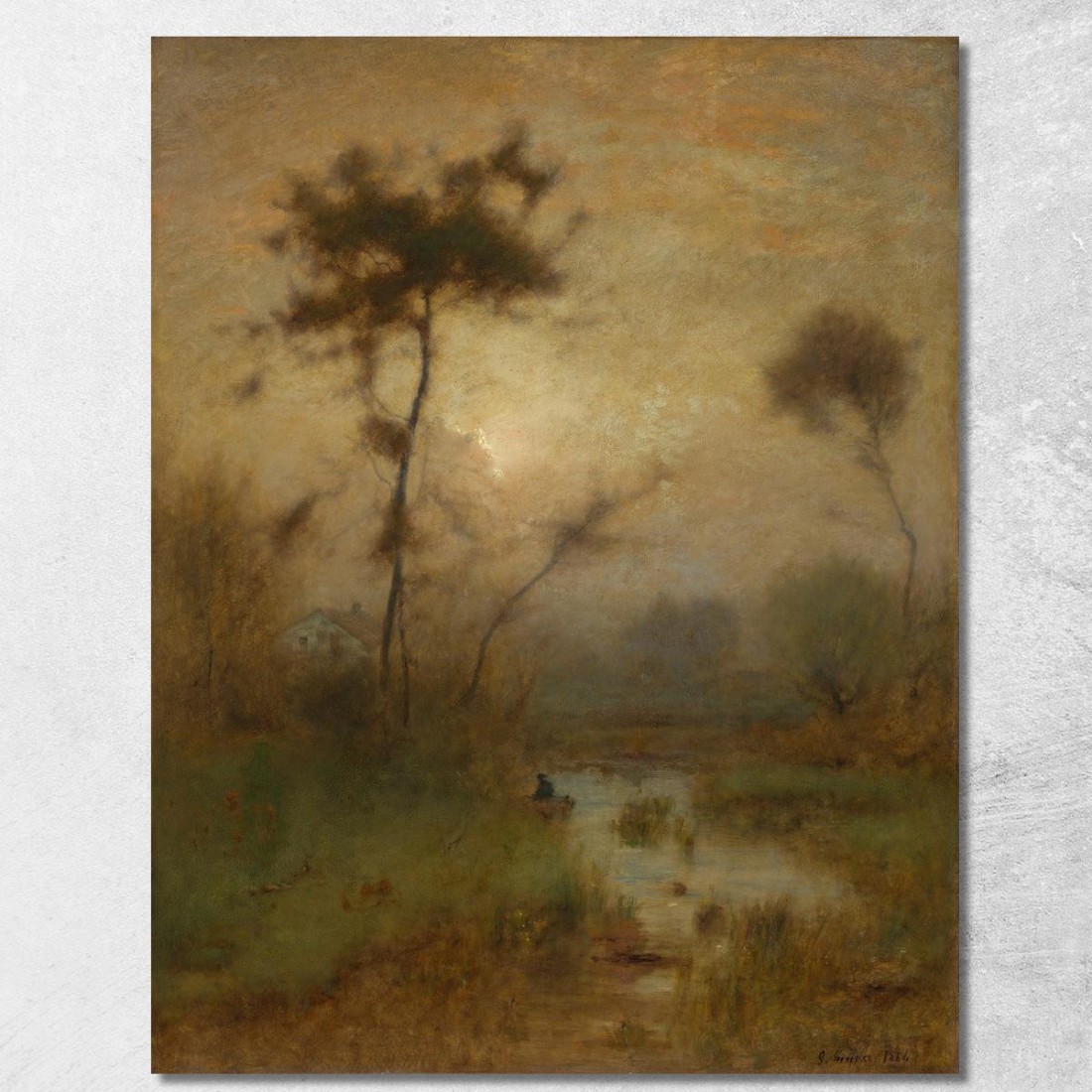 Un Mattino Argenteo George Inness gin2 quadro stampato su tela Un Mattino Argenteo George Inness gin2 quadro stampato su tela