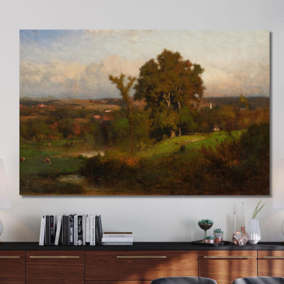 Autunno Vicino A Marshfield George Inness gin11 quadro stampato su tela