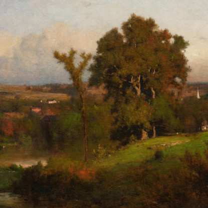 Autunno Vicino A Marshfield George Inness gin11 quadro stampato su tela