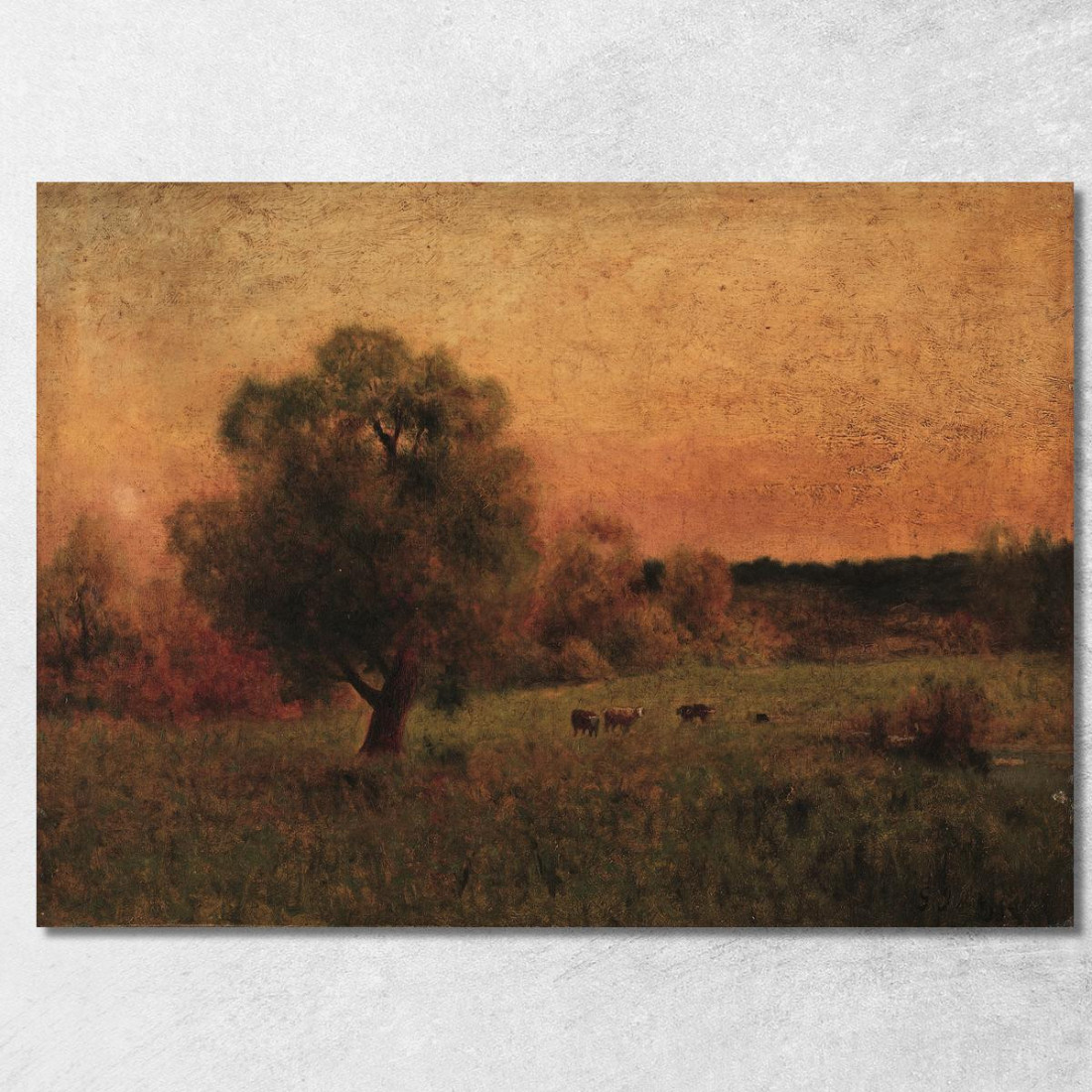 Mucche In Un Campo George Inness gin18 quadro stampato su tela Mucche In Un Campo George Inness gin18 quadro stampato su tela