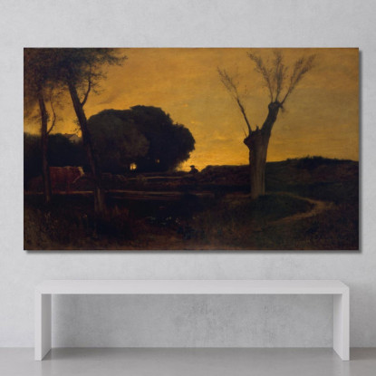 Sera A Medfield Massachusetts George Inness gin27 quadro stampato su tela
