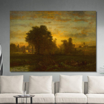 Fattoria Al Tramonto George Inness gin29 quadro stampato su tela