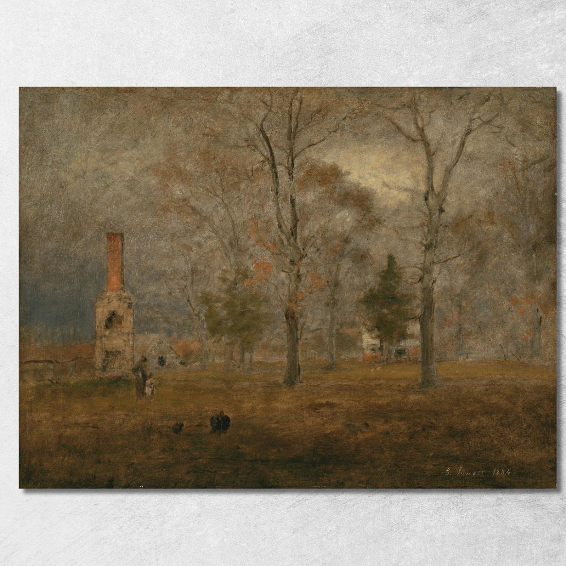 Giorno Grigio A Goochland George Inness gin33 quadro stampato su tela Giorno Grigio A Goochland George Inness gin33 quadro stampato su tela