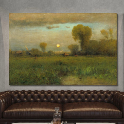 Luna Del Raccolto George Inness gin34 quadro stampato su tela