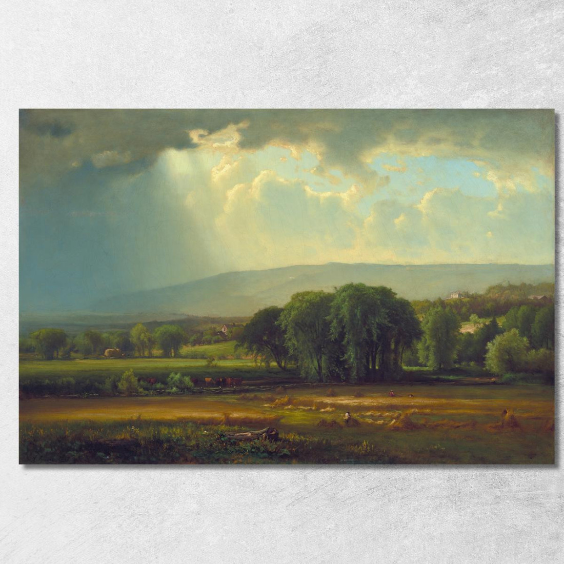 Scena Di Raccolto Nella Valle Del Delaware George Inness gin35 quadro stampato su tela Scena Di Raccolto Nella Valle Del Delaware George Inness gin35 quadro stampato su tela