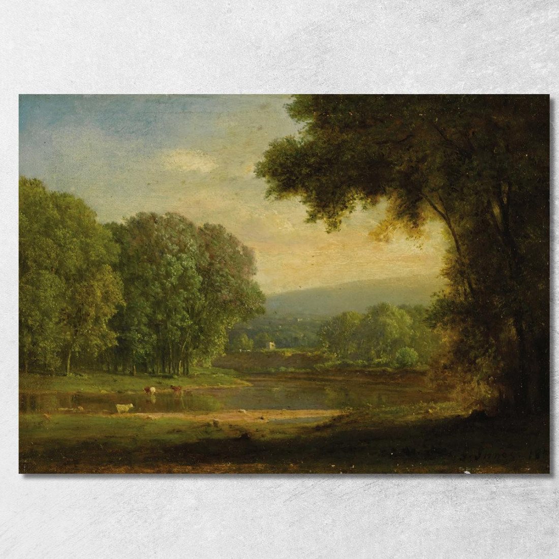 Paesaggio 3 George Inness gin48 quadro stampato su tela Paesaggio 3 George Inness gin48 quadro stampato su tela