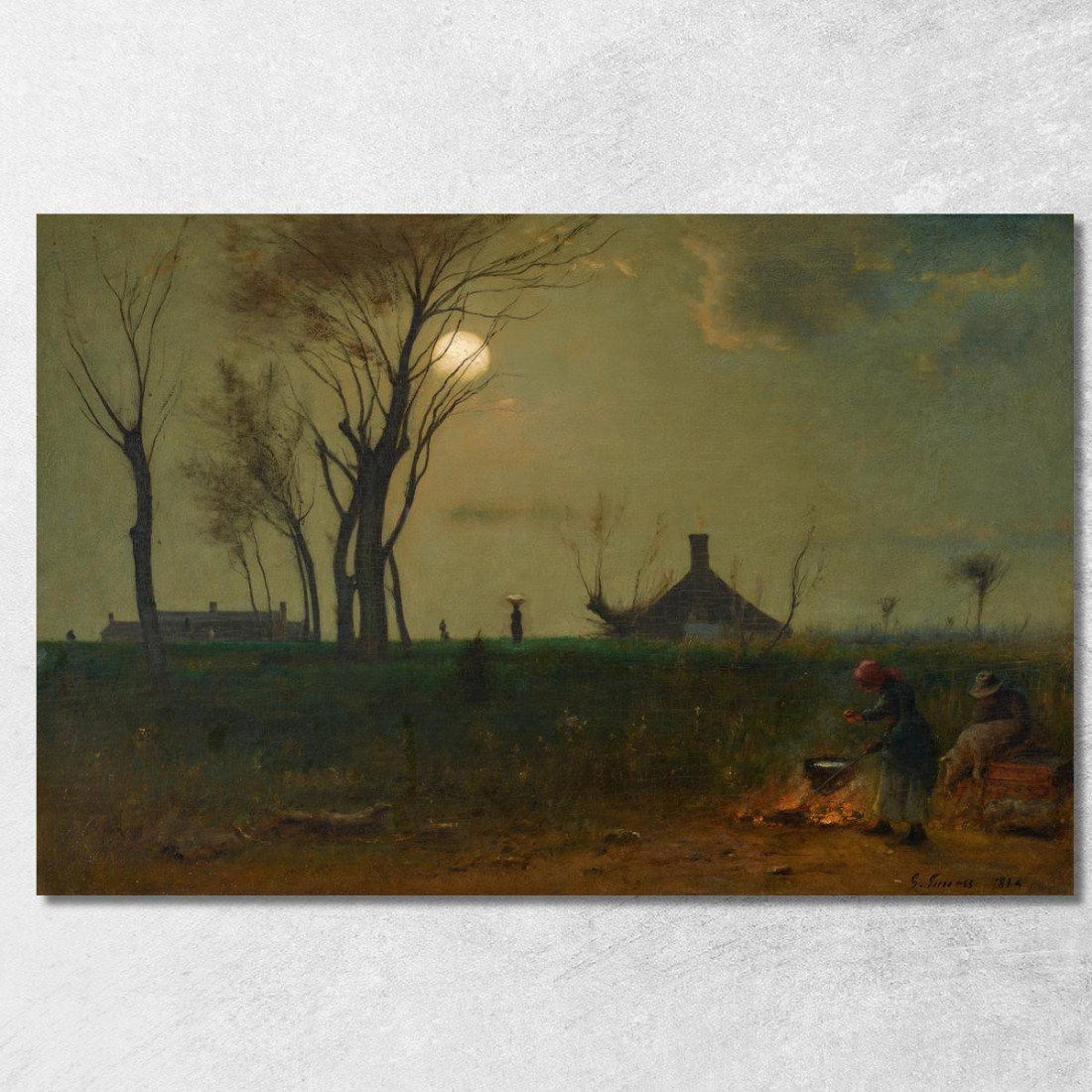 Chiaro Di Luna In Virginia George Inness gin61 quadro stampato su tela Chiaro Di Luna In Virginia George Inness gin61 quadro stampato su tela