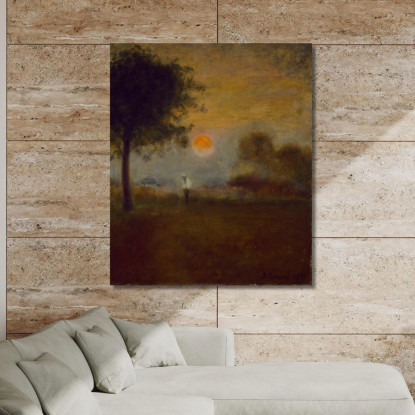 Moonrise 2 George Inness gin63 quadro stampato su tela
