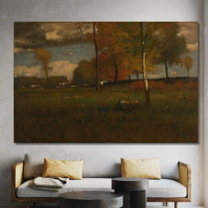 Vicino Al Villaggio Ottobre George Inness gin66 quadro stampato su tela