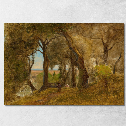 Olivi Ad Albano Italia George Inness gin70 quadro stampato su tela