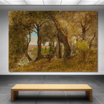 Olivi Ad Albano Italia George Inness gin70 quadro stampato su tela