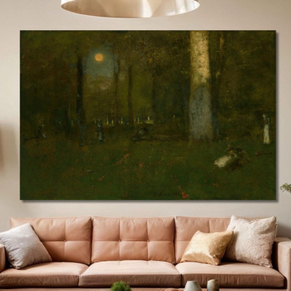 Picnic Nei Boschi Montclair New Jersey George Inness gin76 quadro stampato su tela