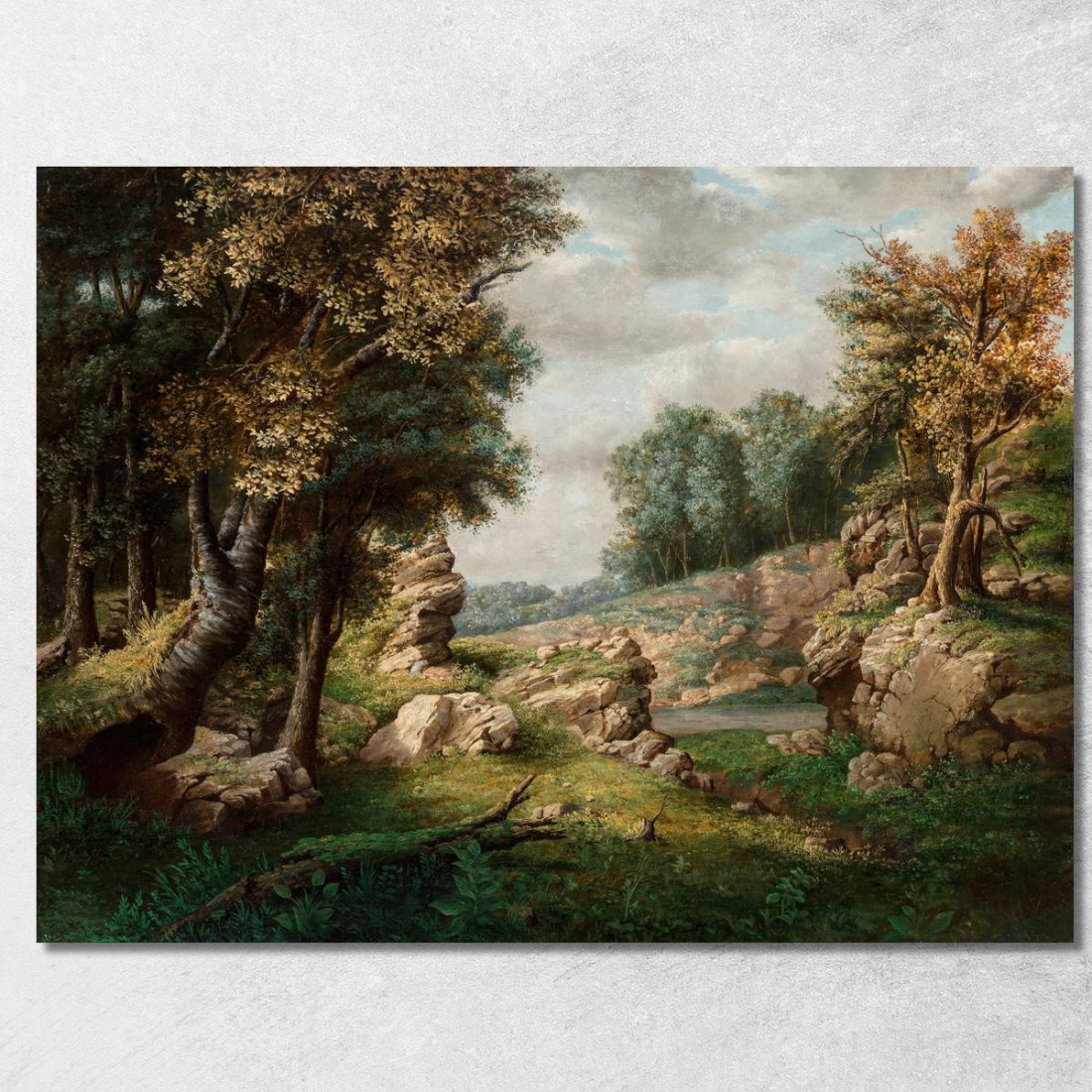 Valle Rocciosa Vicino Al Villaggio George Inness gin78 quadro stampato su tela Valle Rocciosa Vicino Al Villaggio George Inness gin78 quadro stampato su tela