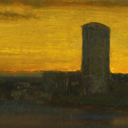 Il Bagliore Dopo Il Tramonto Italia George Inness gin87 quadro stampato su tela