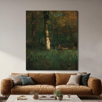 La Dimora Dell'Airone 2 George Inness gin92 quadro stampato su tela