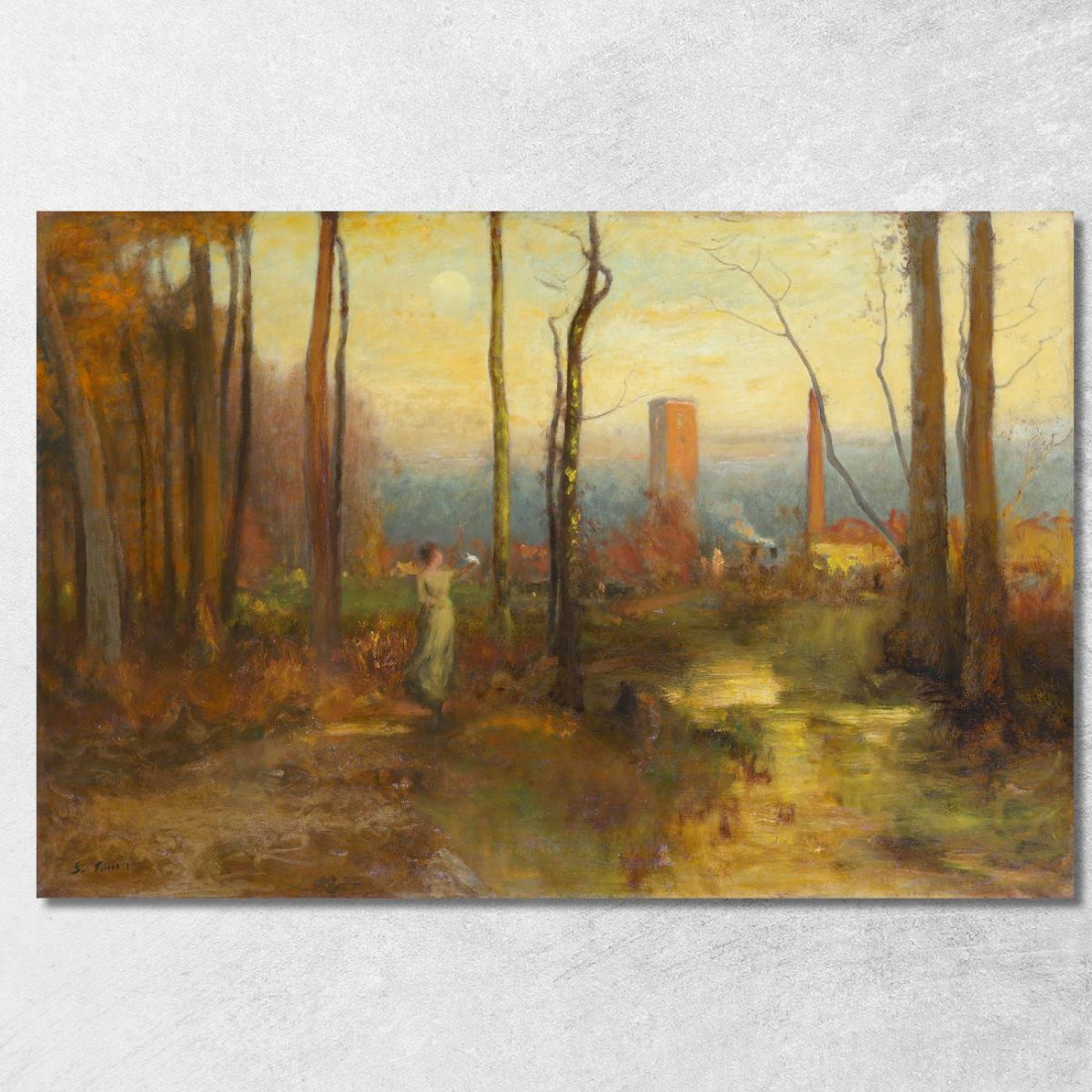 Il Ruscello Del Mulino Montclair New Jersey George Inness gin97 quadro stampato su tela Il Ruscello Del Mulino Montclair New Jersey George Inness gin97 quadro stampato su tela