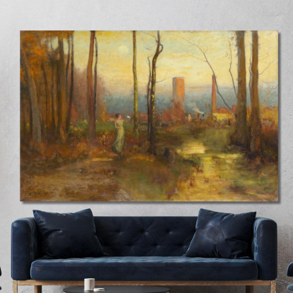 Il Ruscello Del Mulino Montclair New Jersey George Inness gin97 quadro stampato su tela