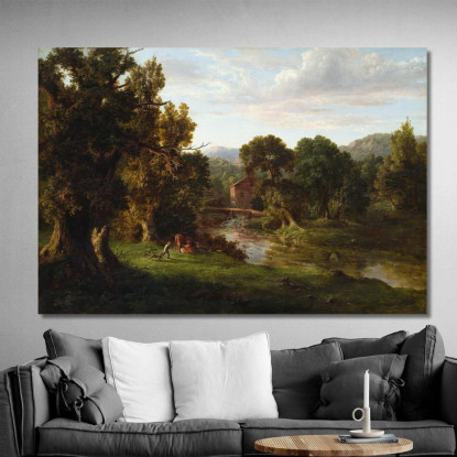 Il Vecchio Mulino George Inness gin98 quadro stampato su tela