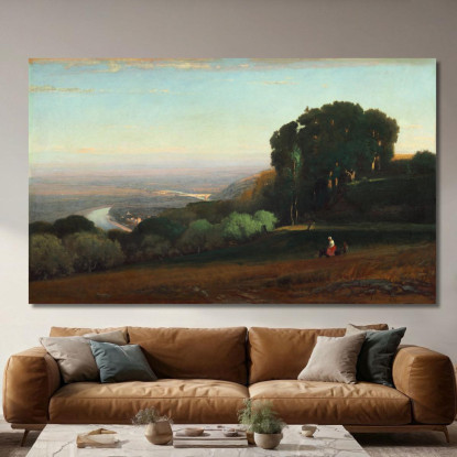 Veduta Del Tevere Vicino A Perugia George Inness gin110 quadro stampato su tela
