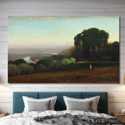 Veduta Del Tevere Vicino A Perugia George Inness gin110 quadro stampato su tela