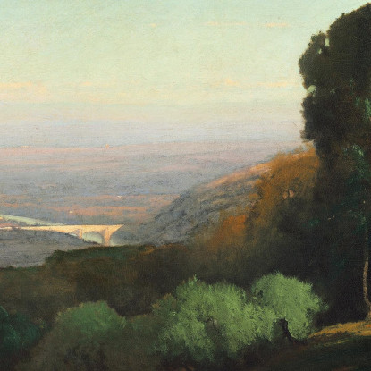Veduta Del Tevere Vicino A Perugia George Inness gin110 quadro stampato su tela