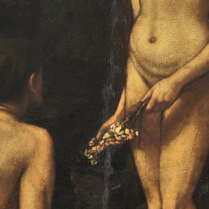 Adamo Ed Eva 2 Hans Thoma hth2 quadro stampato su tela