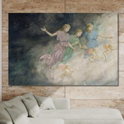 Angeli – Annunciazione Hans Thoma hth8 quadro stampato su tela